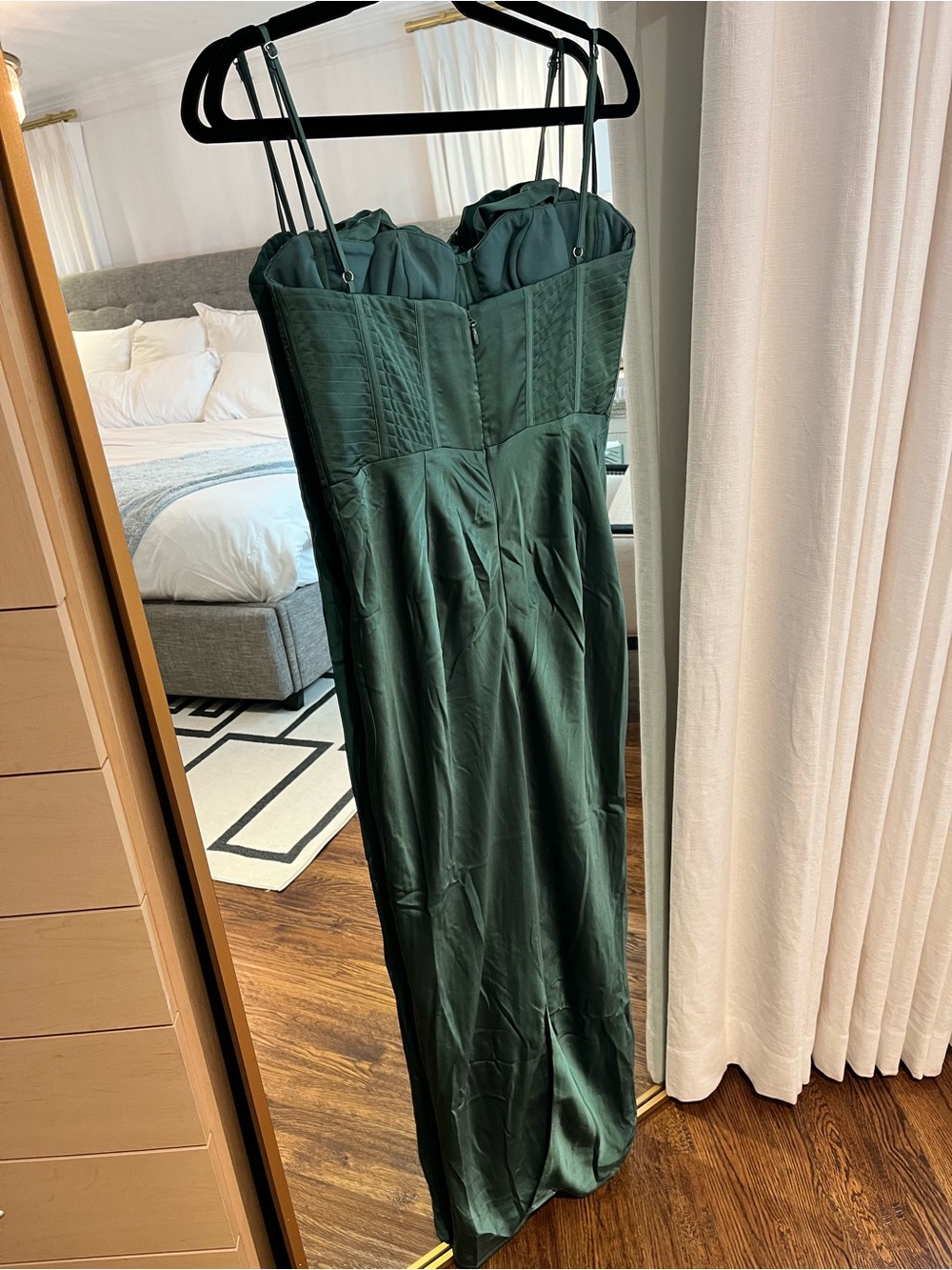 House of CB CHARMAINE Forest Corset Maxi Dress L plus cup $285 - Picture 4 of 8